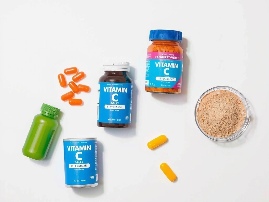Συμπληρώματα βιταμίνης C σε διάφορες μορφές